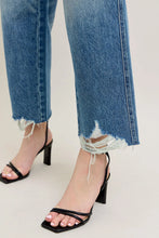 Load image into Gallery viewer, Unleash your inner fashionista with our HW Destroy Hem Crop Wide Leg Jeans by Judy Blue. Made with a high waist and rigid magic construction, these jeans are designed to flatter your figure while providing all-day comfort. The destroyed hem and wide leg a