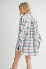 Load image into Gallery viewer, Abri plaid Flannel shirt embodies effortless style, making her a versatile and timeless wardrobe staple. Her classic checkered pattern evokes a rustic and outdoorsy charm.