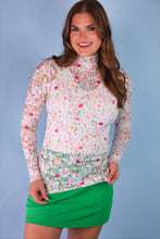 Load image into Gallery viewer, Kylie Lace Top- Spring Happy Blooms