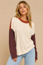 Load image into Gallery viewer, Fall in Love Color Block Top