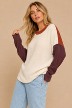 Load image into Gallery viewer, Fall in Love Color Block Top