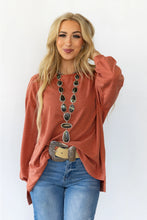 Load image into Gallery viewer, This oversized tunic top offers a relaxed, flattering drape that enhances your silhouette with understated elegance. Its simple, stylish design makes it a versatile wardrobe essential, perfect for dressing up or down with ease. Crafted for comfort and eff