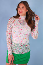 Load image into Gallery viewer, Kylie Lace Top- Spring Happy Blooms
