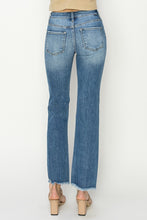 Load image into Gallery viewer, Mid Rise Fray Hem Boot Cut Jeans.