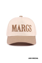 Load image into Gallery viewer, Sip, smile, repeat. This Margs trucker hat adds a playful twist to any outfit with its clean design, comfy fit, and laid-back vibe. Perfect for patio days, girls’ nights, and every margarita moment in between.