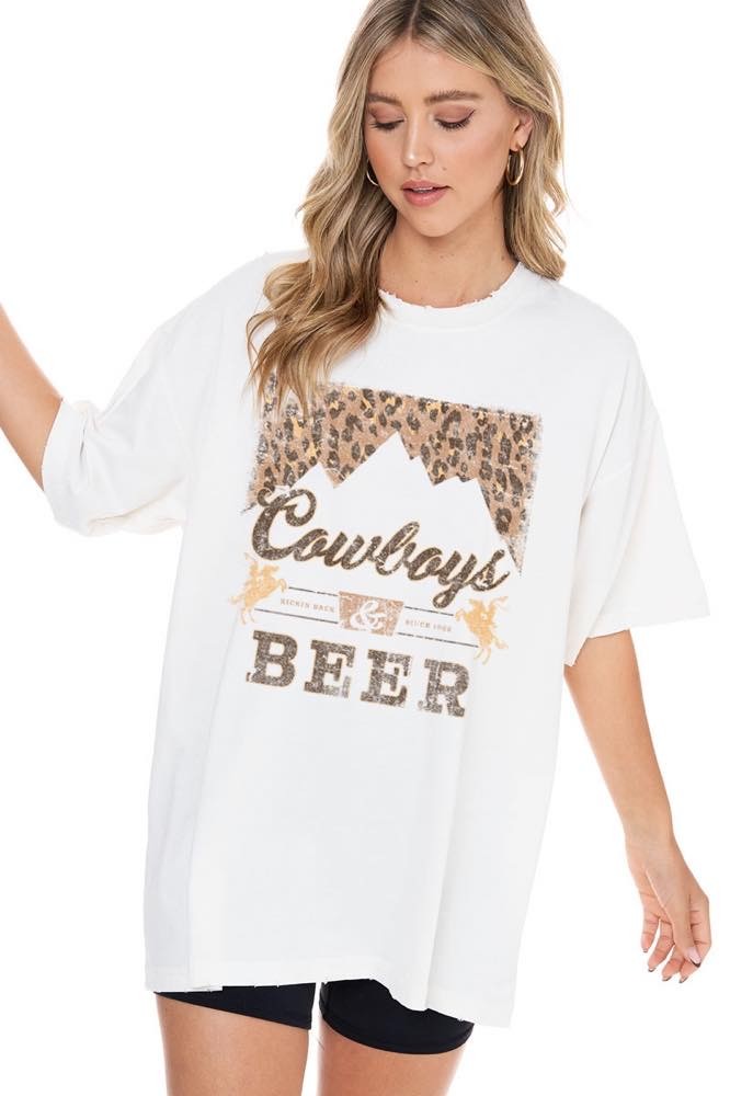 Cowboys & Beer Graphic Tee