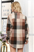 Load image into Gallery viewer, This classic button-down plaid shirt offers a timeless casual look, perfect for layering during fall. Crafted for comfort and style, it features roll-up sleeves that add versatility and ease to your outfit. Ideal for both relaxed weekends and smart-casual
