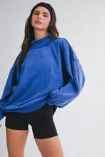 Load image into Gallery viewer, 9164HK Oversized Mock Neck Washed Sweatshirt
