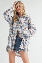 Load image into Gallery viewer, Abri plaid Flannel shirt embodies effortless style, making her a versatile and timeless wardrobe staple. Her classic checkered pattern evokes a rustic and outdoorsy charm.
