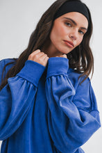 Load image into Gallery viewer, 9164HK Oversized Mock Neck Washed Sweatshirt

