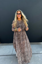 Load image into Gallery viewer, Carmen Sheer Cheetah Dress
