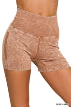 Load image into Gallery viewer, Stone Washed Seamless High Waisted Shorts
