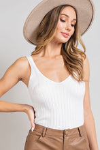 Load image into Gallery viewer, Ribbed V- Neck Tank Top
