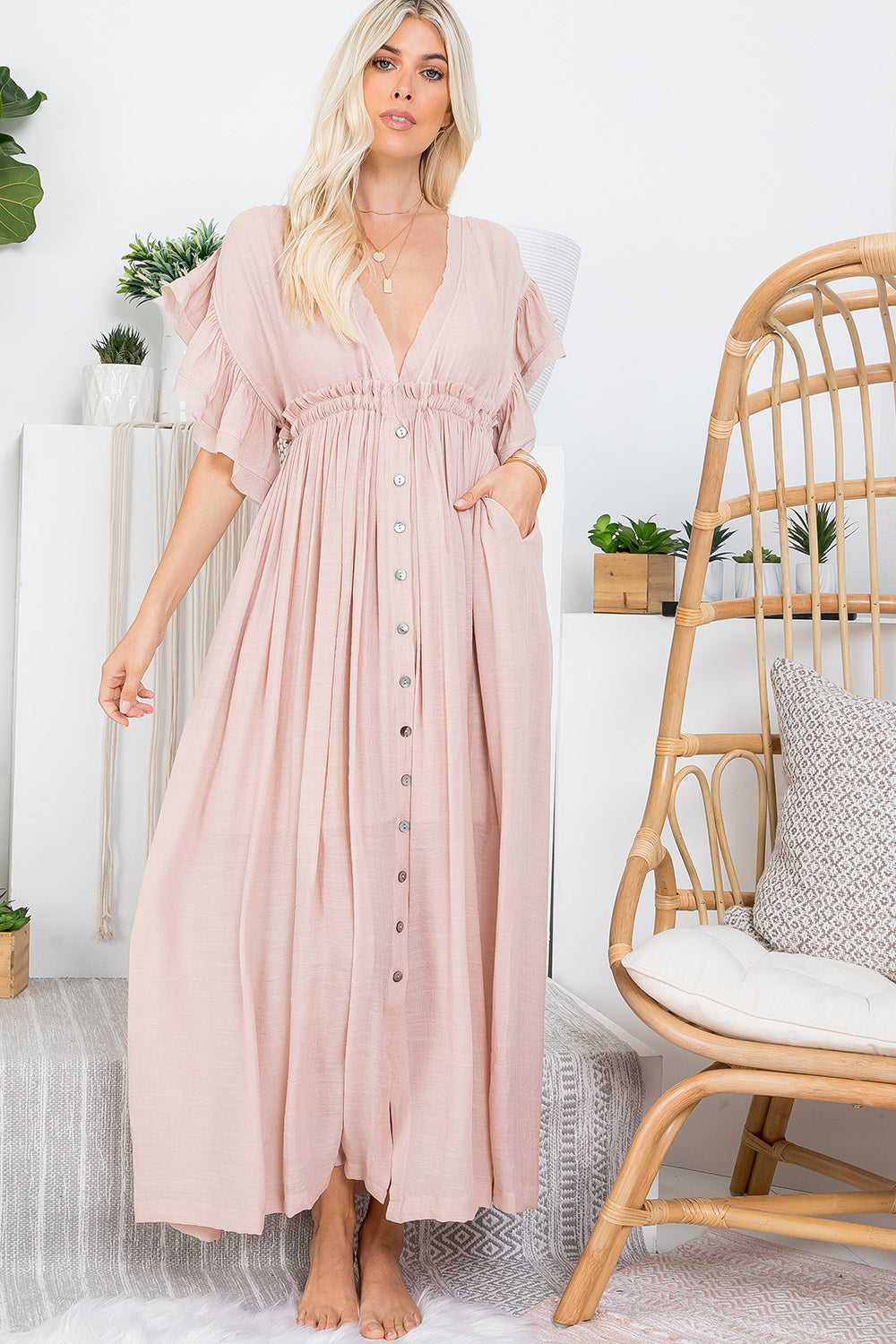 Blushing Beauty Maxi Dress