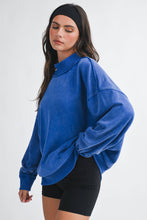 Load image into Gallery viewer, 9164HK Oversized Mock Neck Washed Sweatshirt
