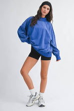 Load image into Gallery viewer, 9164HK Oversized Mock Neck Washed Sweatshirt
